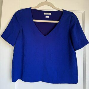 Aritzia Babaton Randy Blouse – XXS – Deep Blue